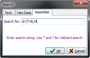 Debugger Assembler Search